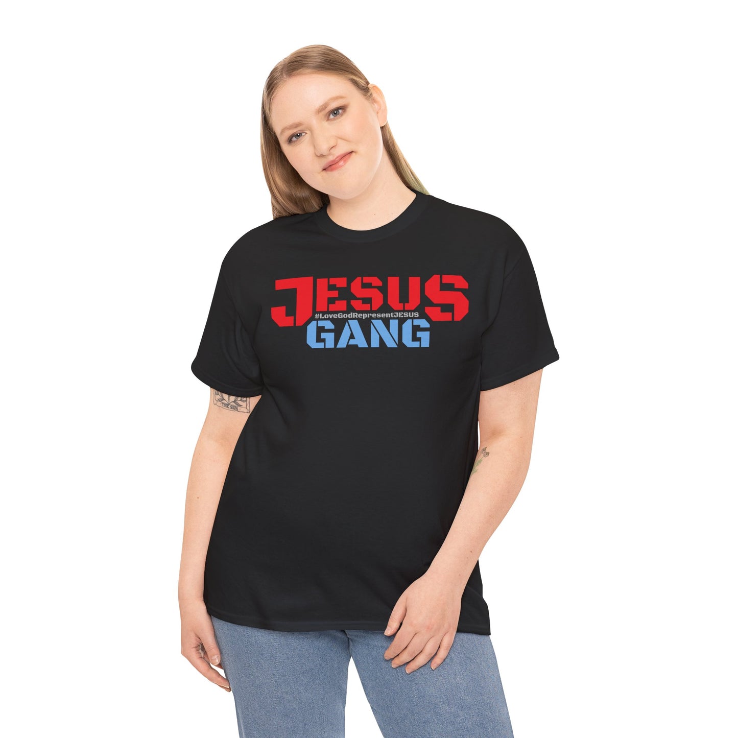 The M.o.G LoveGodRepresentJESUS (Jesus Gang) multi-color Heavy Cotton Tee