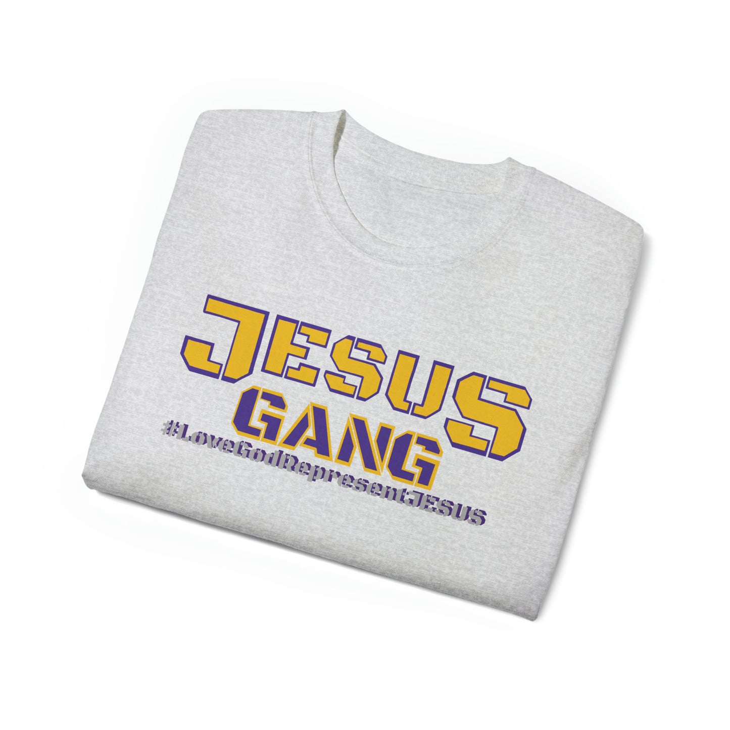 Jesus Gang Army of the Lord multi- color *Ultra Cotton*Tee (Royal Purp & Gold)