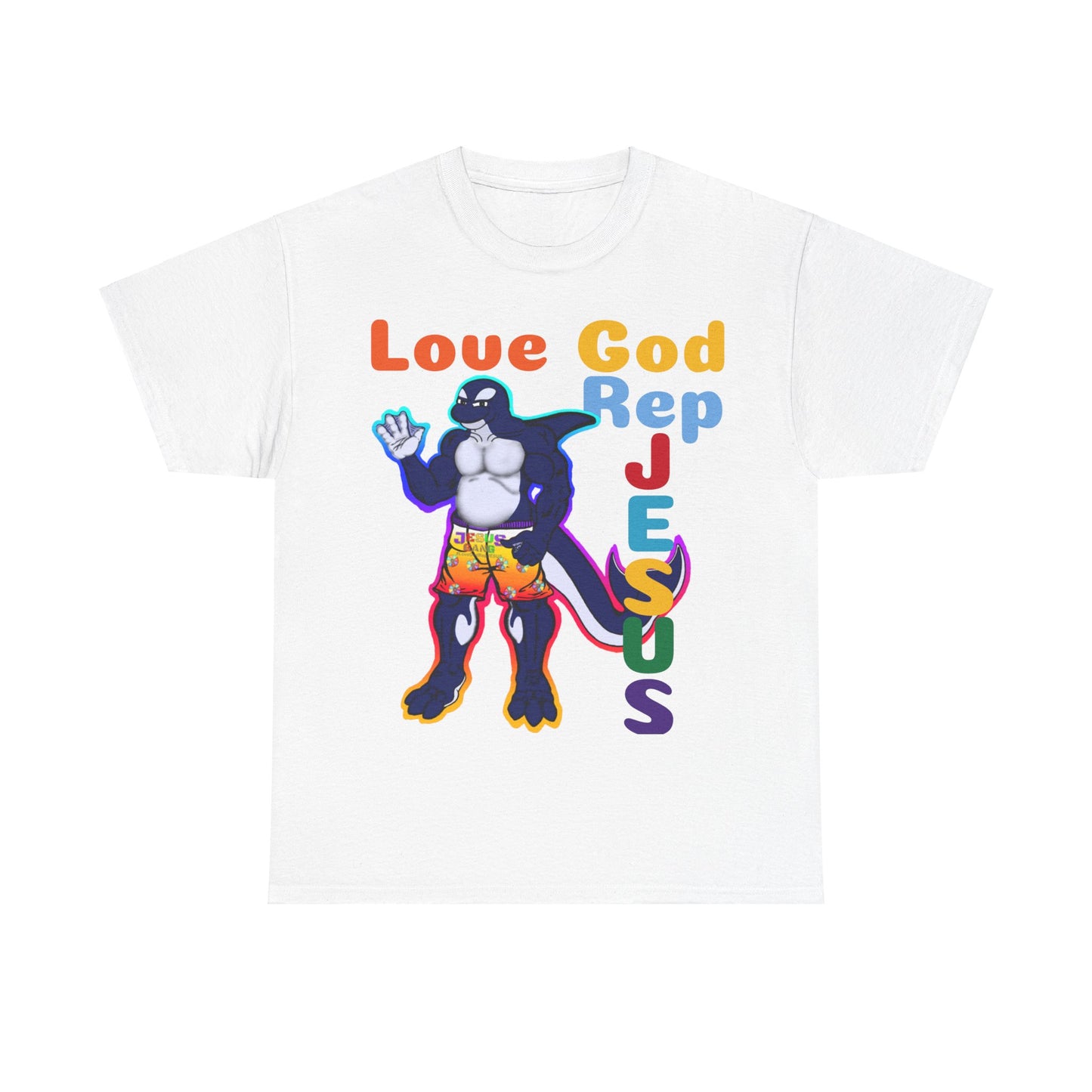 Love God Rep Jesus Buff Orca Tee