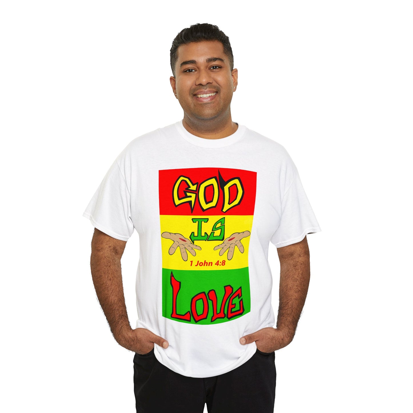 God is Love Reggae BLK t-shirt By The M.O.G (small print)