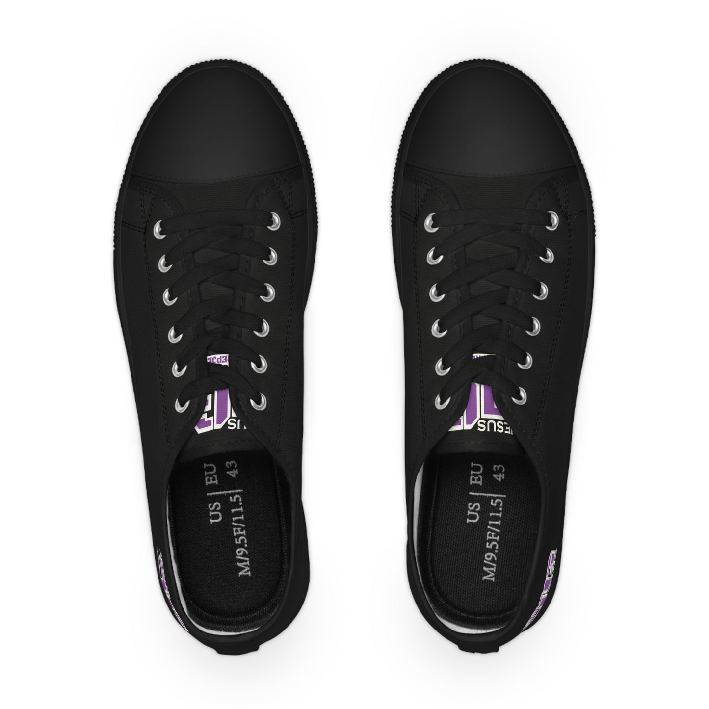 Gang of the Lord, Low Top, Jesus Gang Sneakers. PURP/WHT