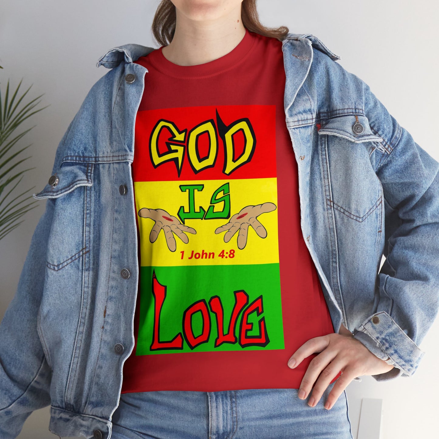 God is Love Reggae BLK t-shirt By The M.O.G (small print)