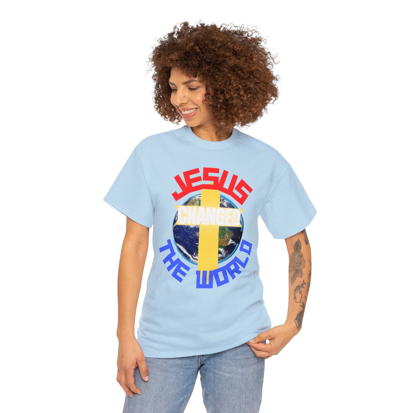 Jesus Changed The World, Heavy Cotton Tees.