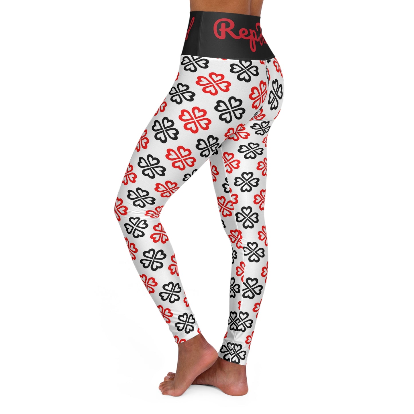 LoveGod RepJesus Hearts High Waisted Yoga Leggings by: The M.O.G