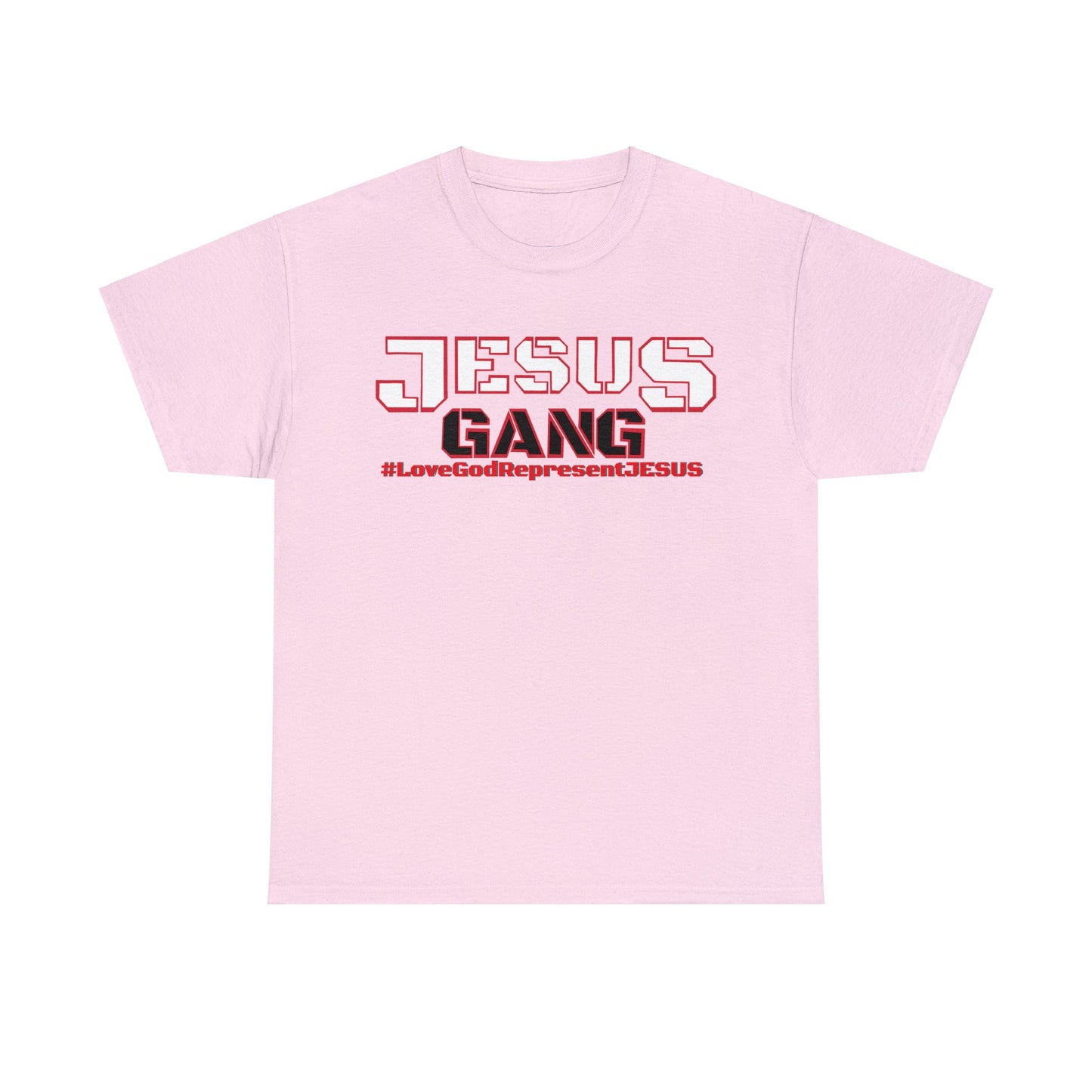 Jesus Gang Army of the Lord Red & Wht PINK "Ultra Cotton" Tee