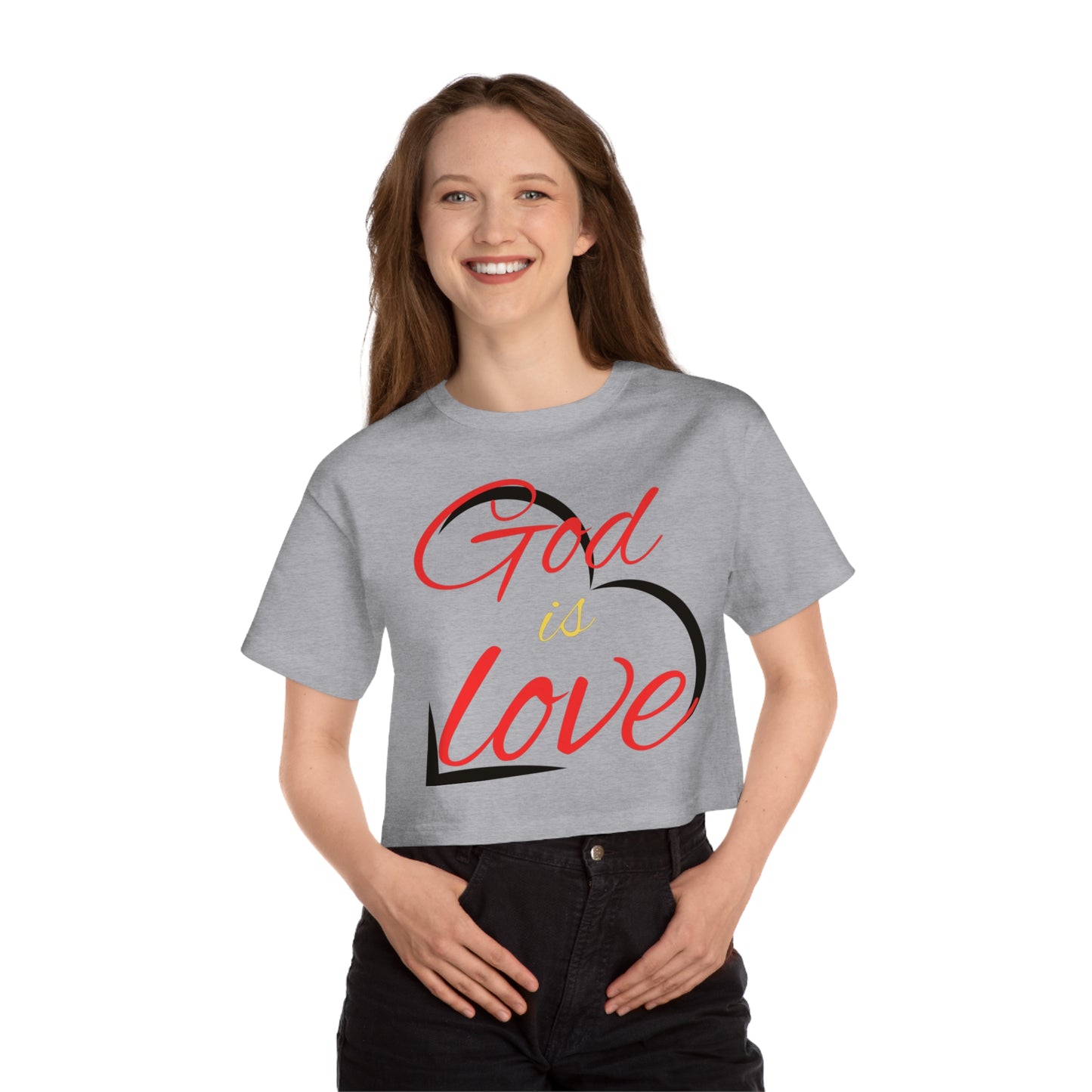 God is Love. crop top tee