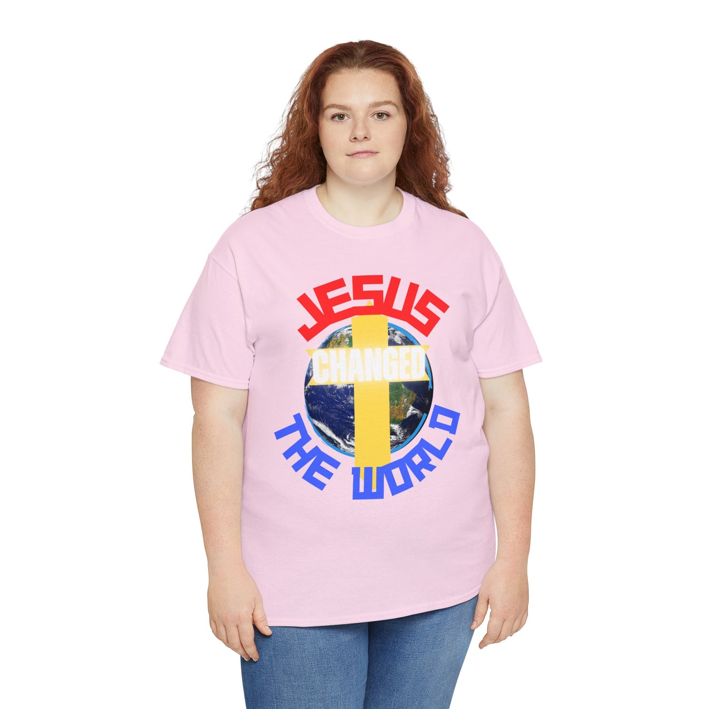 Jesus Changed The World, Heavy Cotton Tees.