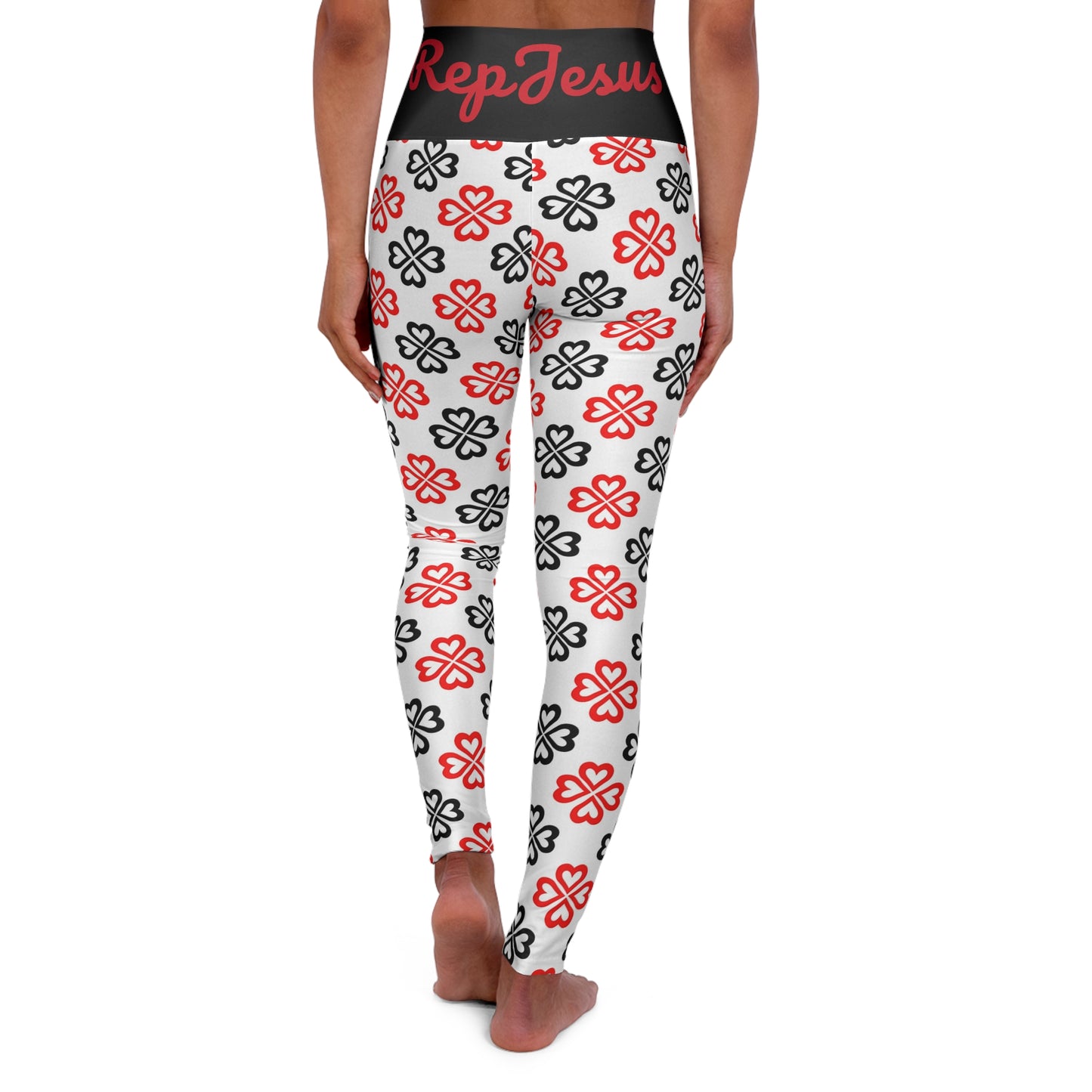 LoveGod RepJesus Hearts High Waisted Yoga Leggings by: The M.O.G