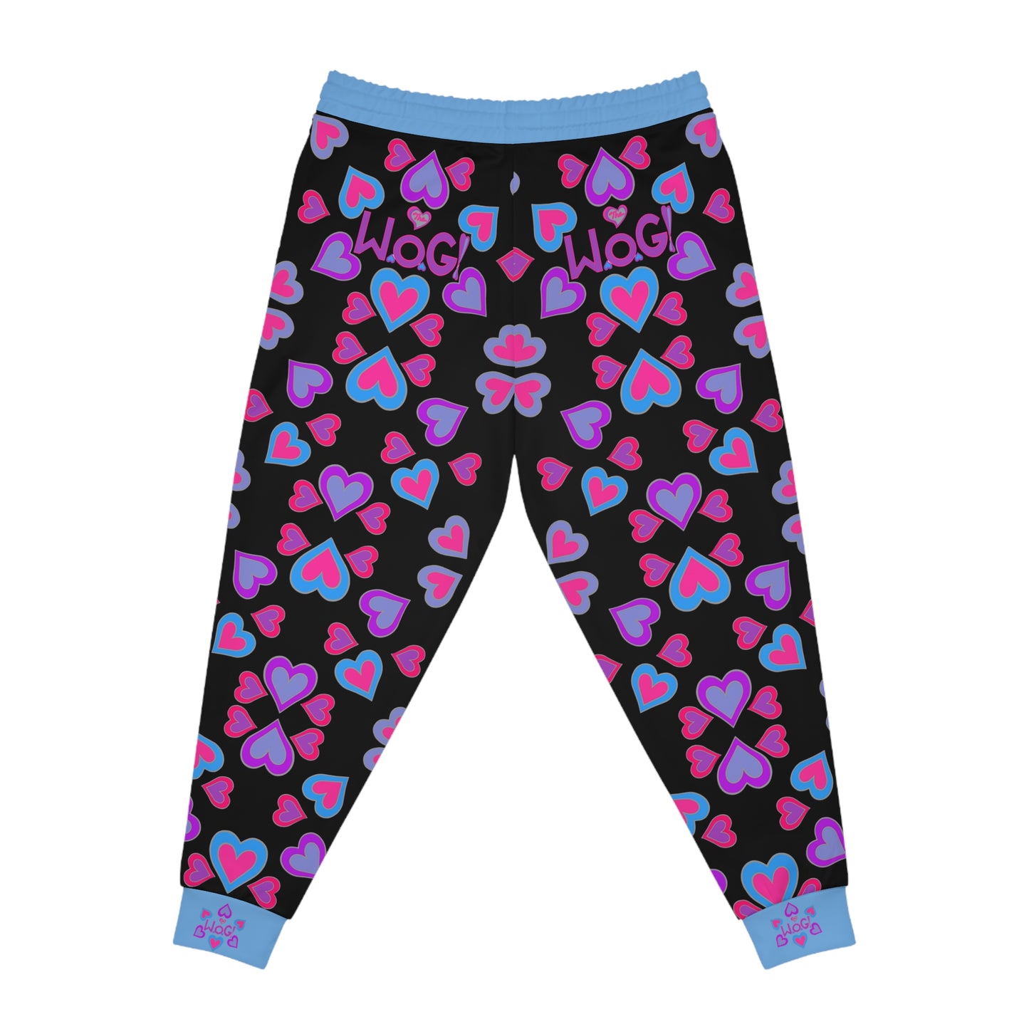 Blu and Black Woman of God Heartberries Athletic Joggers