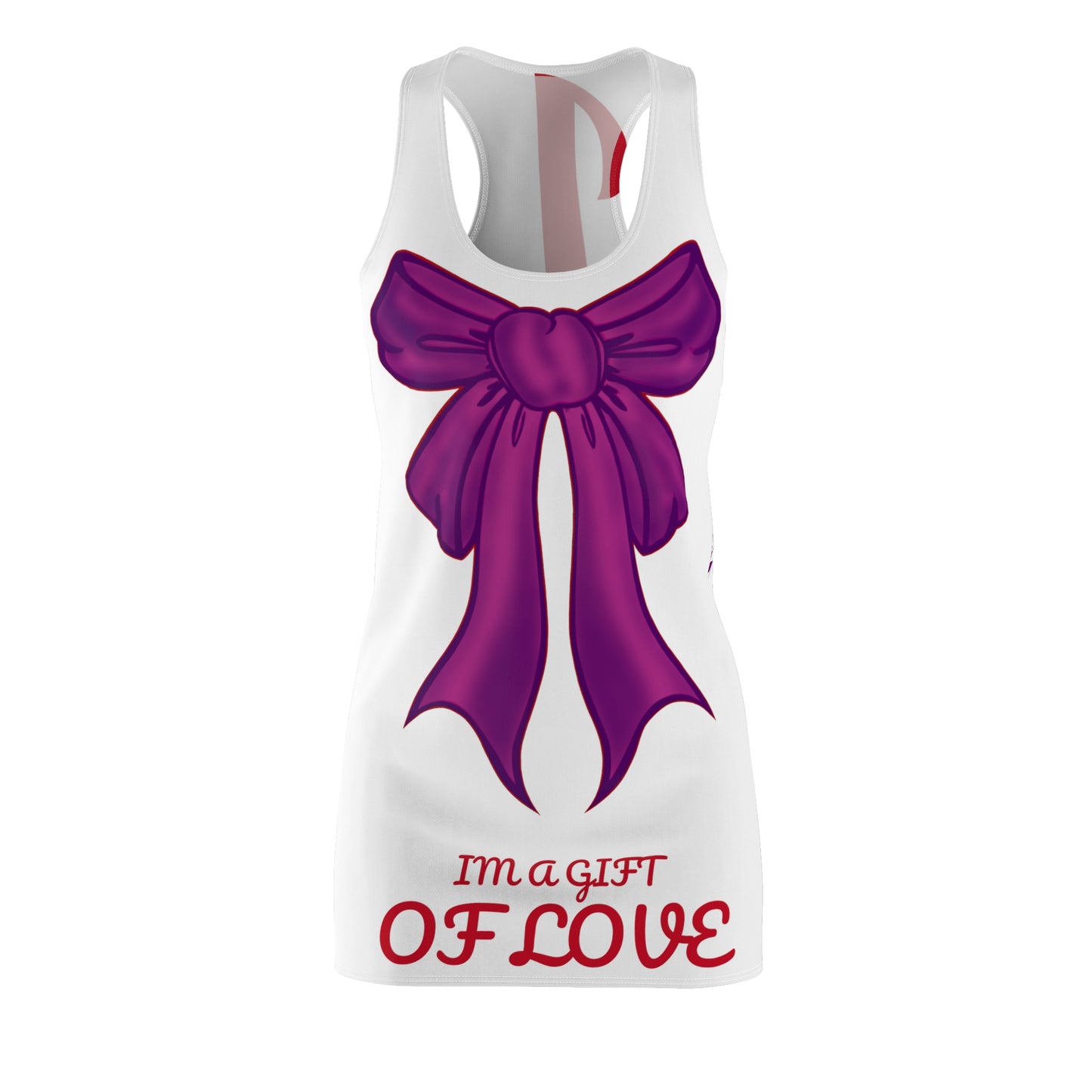 Be a  Gift of Lovely Love! Racerback Dress (WHT) By The M.O.G