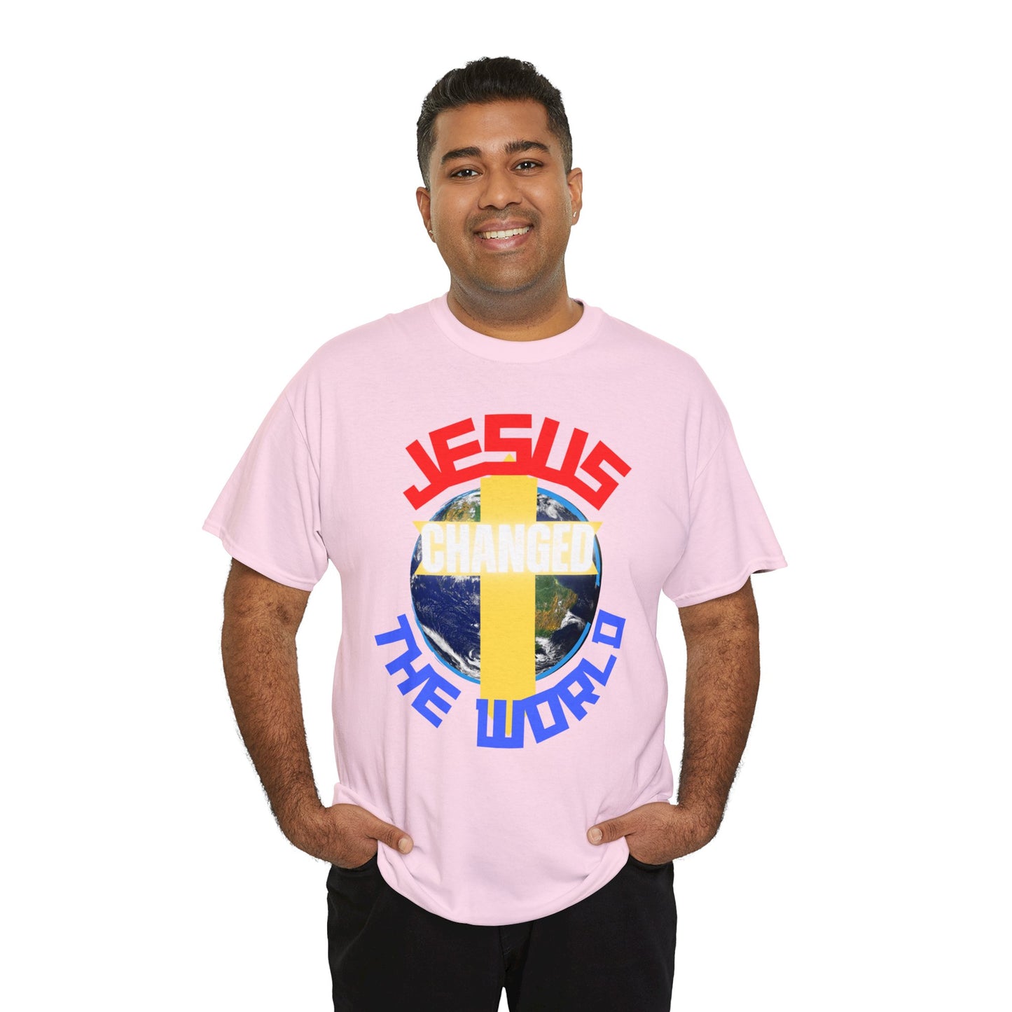 Jesus Changed The World, Heavy Cotton Tees.