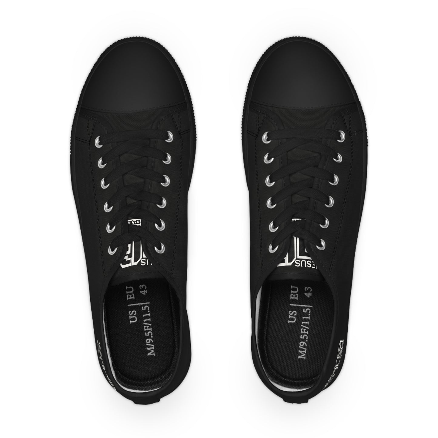 Gang of the Lord, Low Top, Jesus Gang Sneakers. BLACK/WHITE