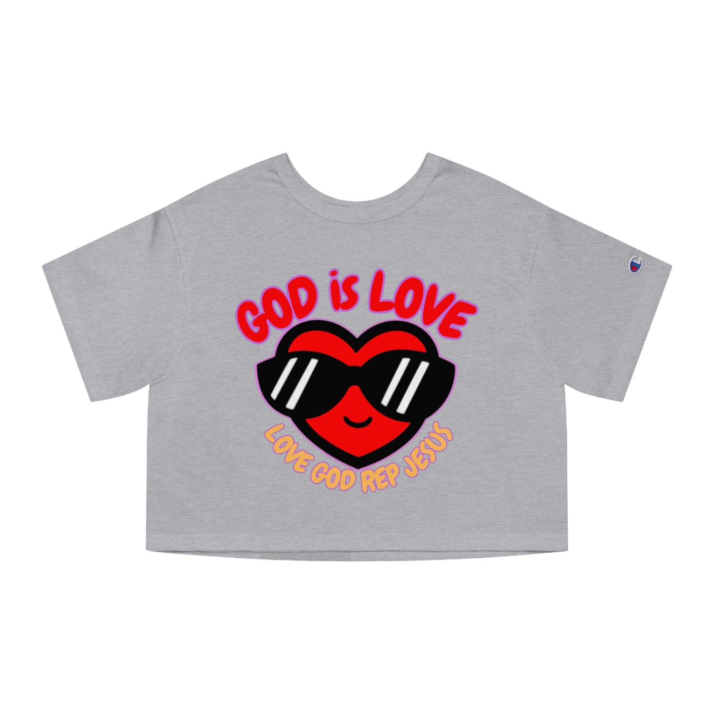 Love God Rep Jesus with your Heart. crop top tee