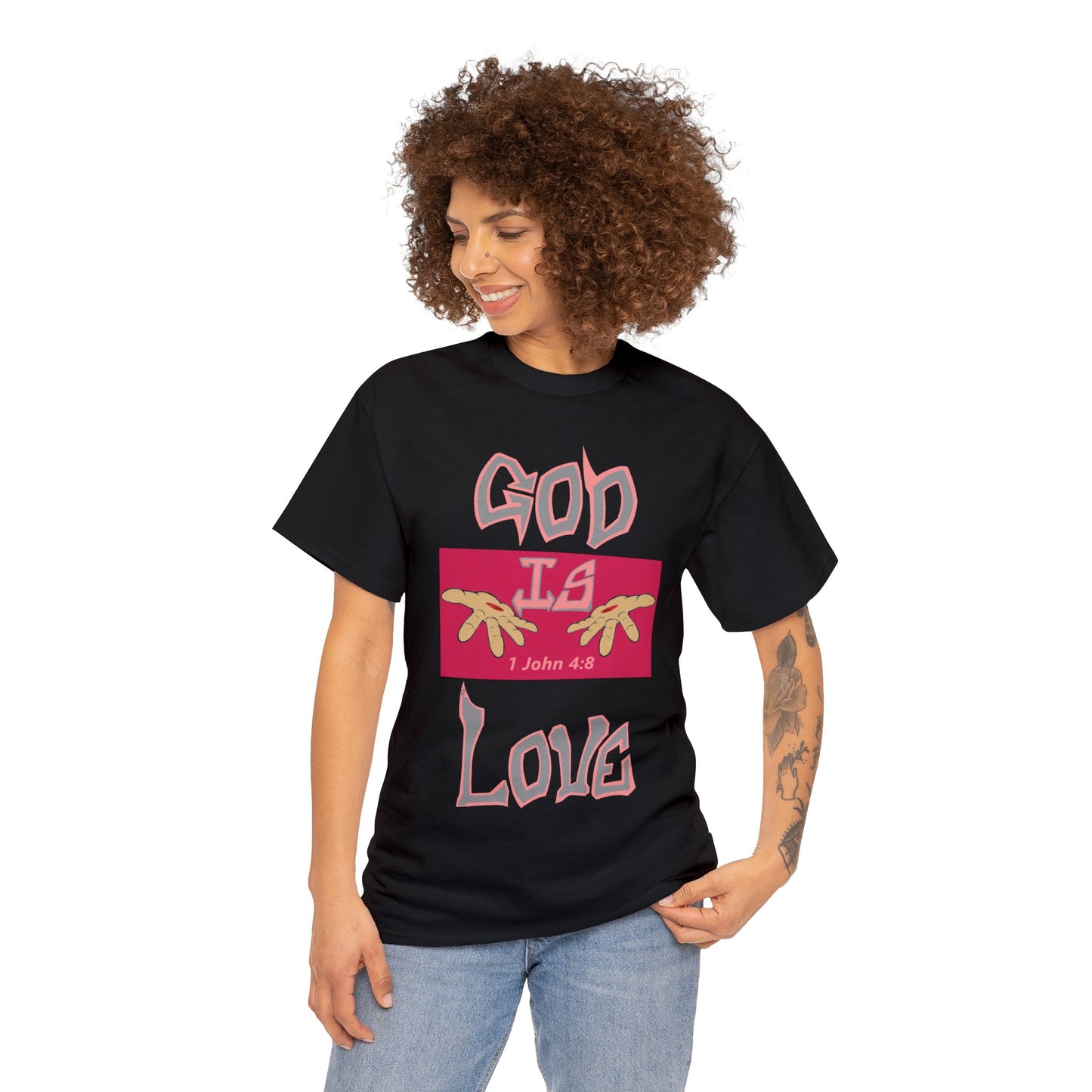 God is Love Blackberries t-shirt By The M.O.G (small print)