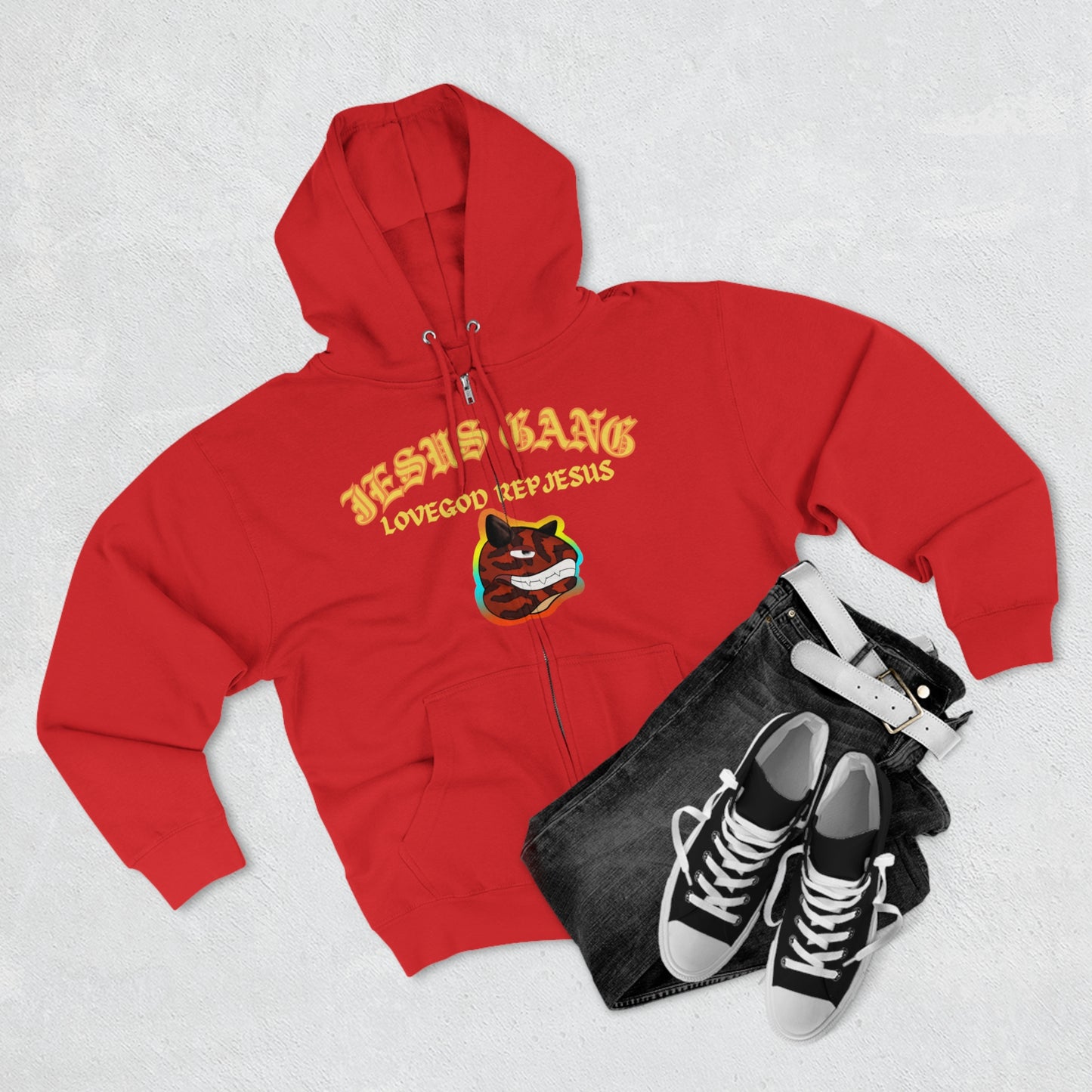 Jesus Gang (Big Kid Carno) Premium Full Zip Hoodie