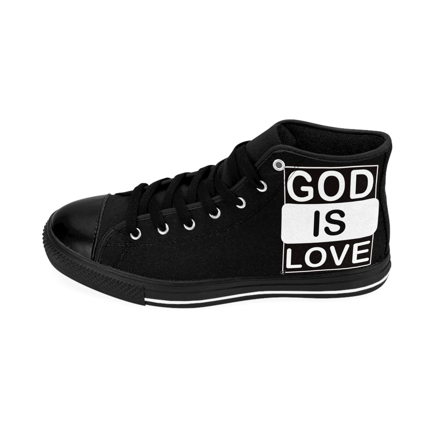 God is Love Men's High-top Sneakers Grey By The M.O.G