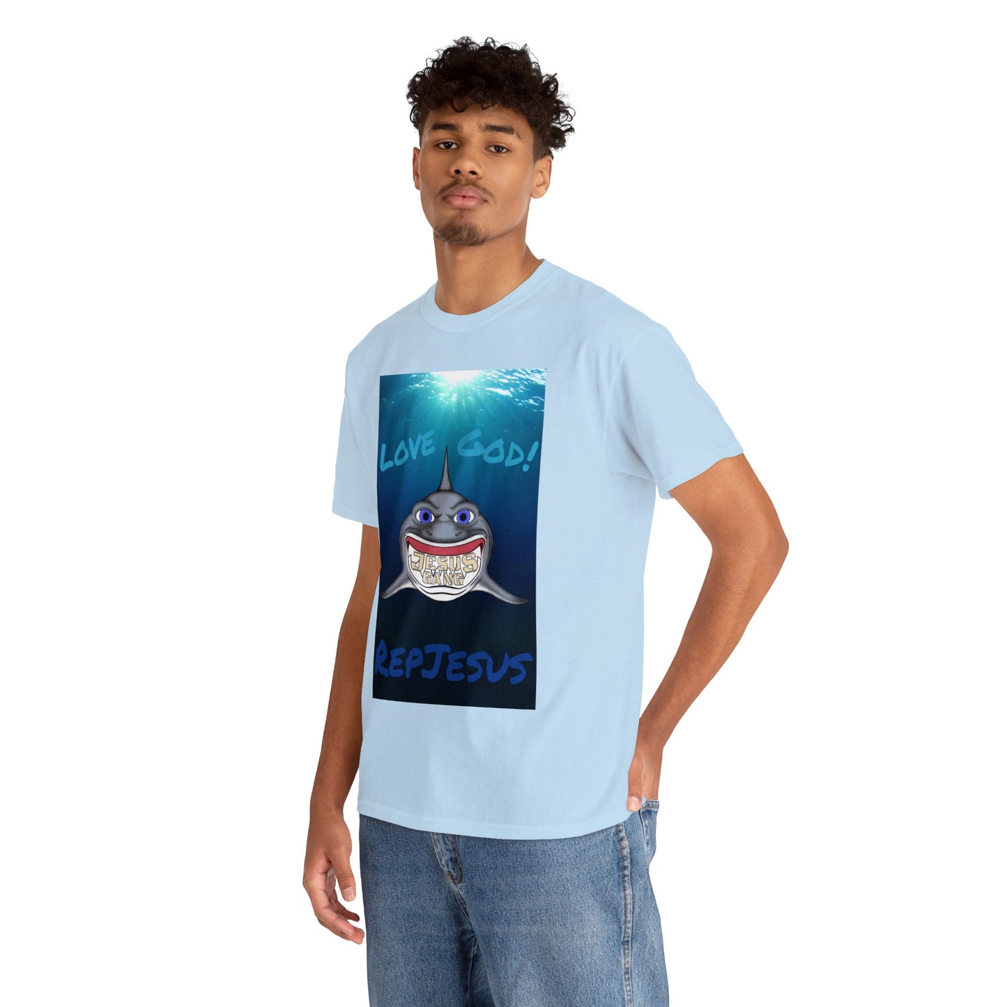 JESUS BIG Shark Gang CLASSIC version multi-color Tee