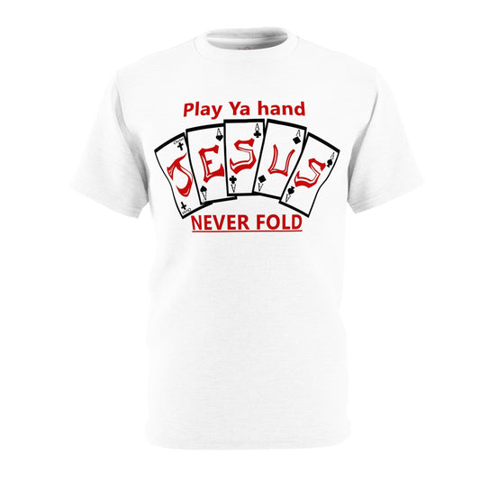 Jesus Hand (NEVER FOLD) WHT/RED By The M.O.G *Premium print*