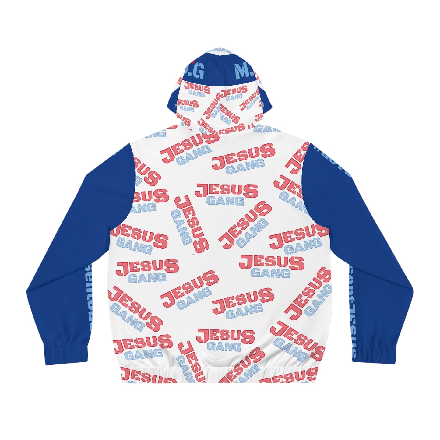 Love God Represent JESUS {Jesus Gang (EVERYWHERE)} *V2* Blu Men's Full-Zip Hoodie.