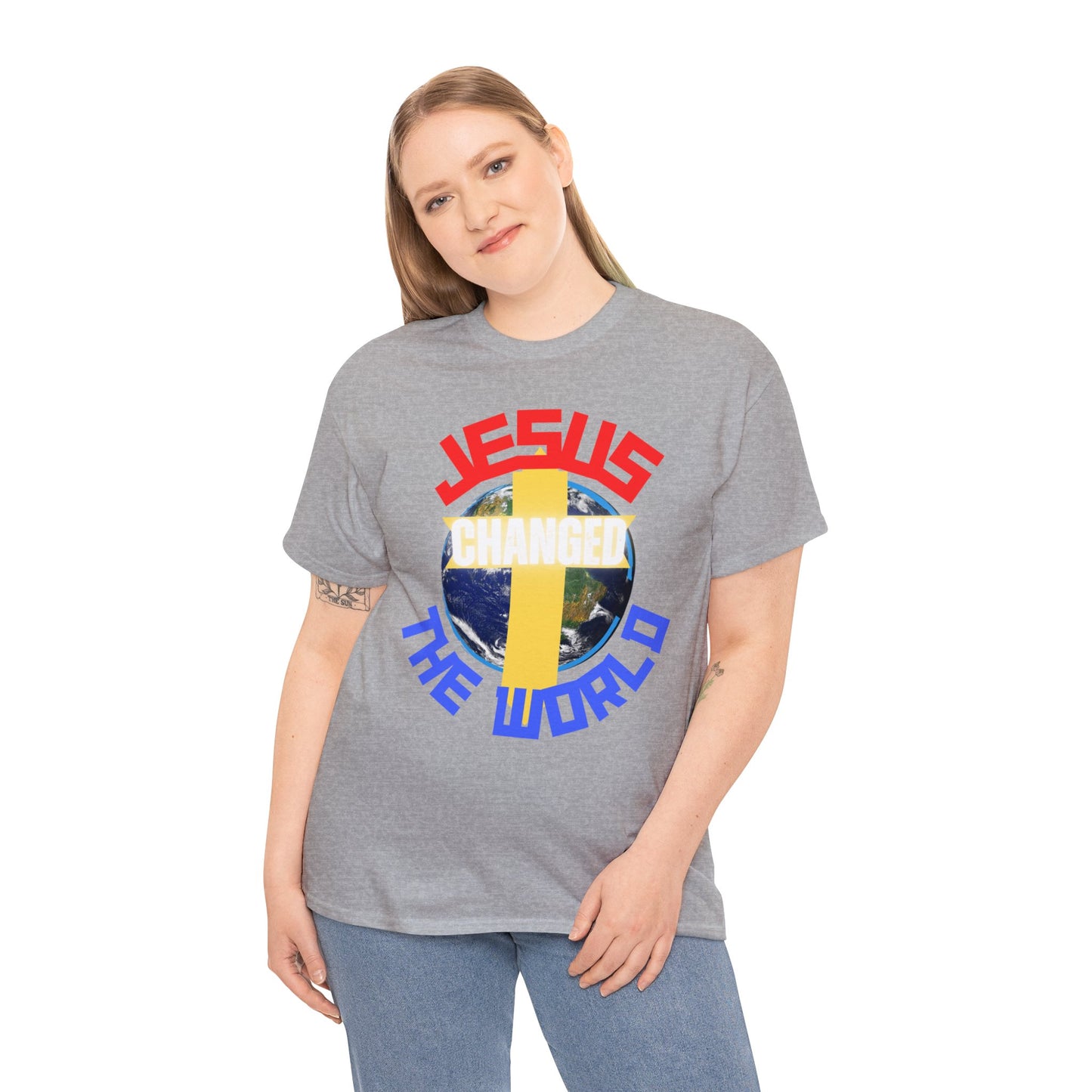 Jesus Changed The World, Heavy Cotton Tees.