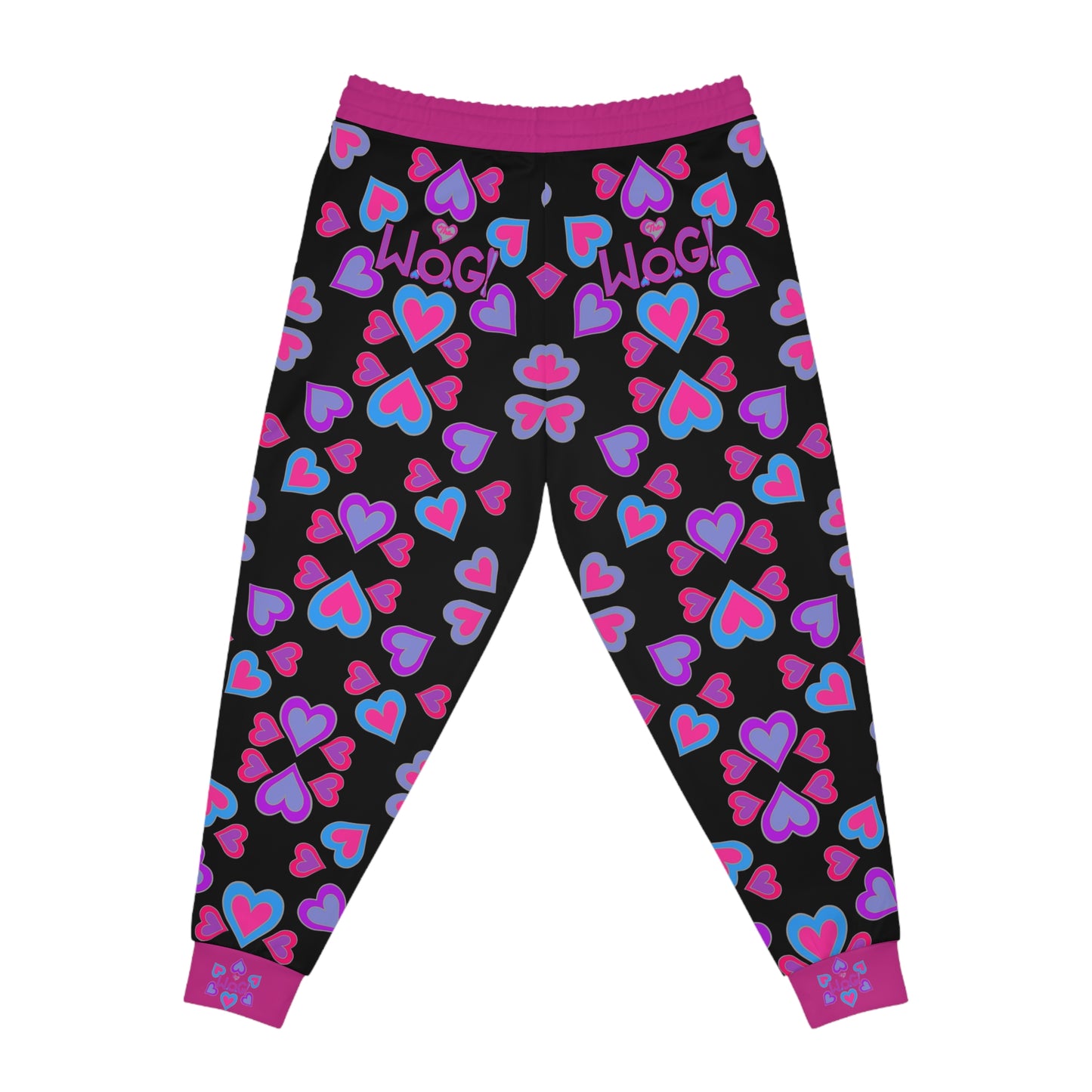 Pink and Black Woman of God Heartberries Athletic Joggers