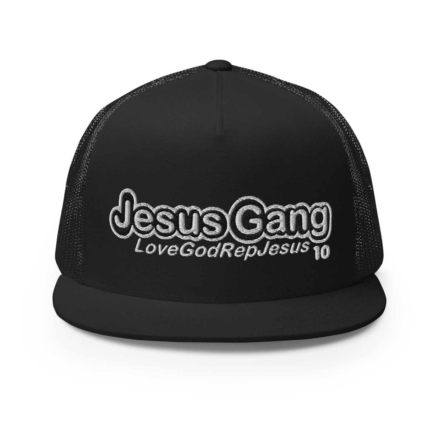 Love God Rep Jesus on 10 BlK/WHT T-Hat