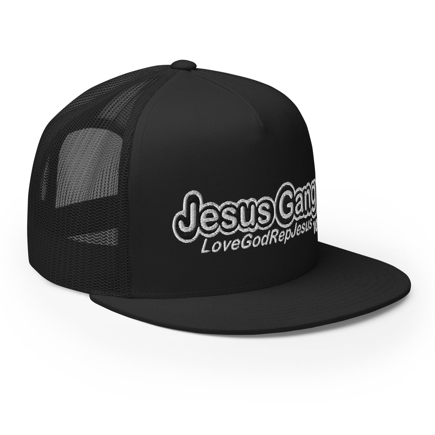 Love God Rep Jesus on 10 BlK/WHT T-Hat