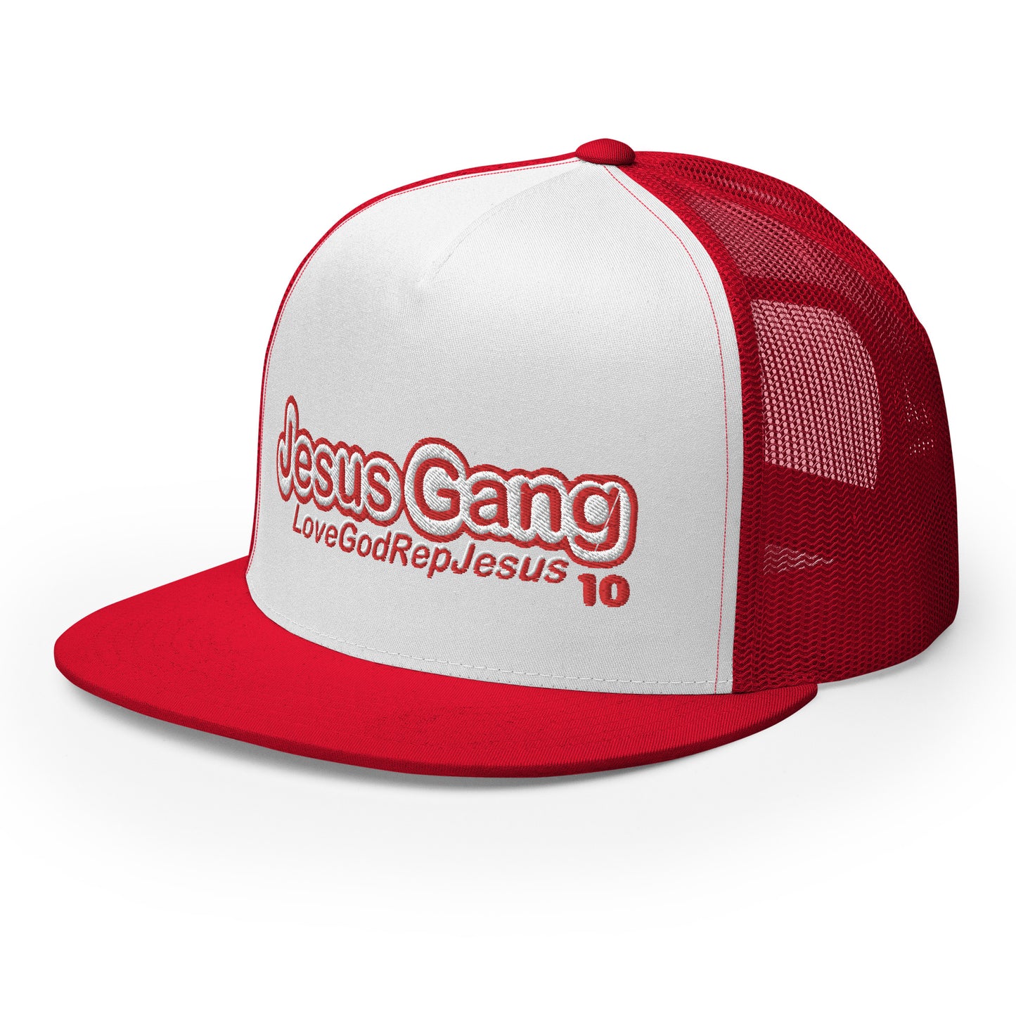 Love God Rep Jesus on 10 RED T-Hat