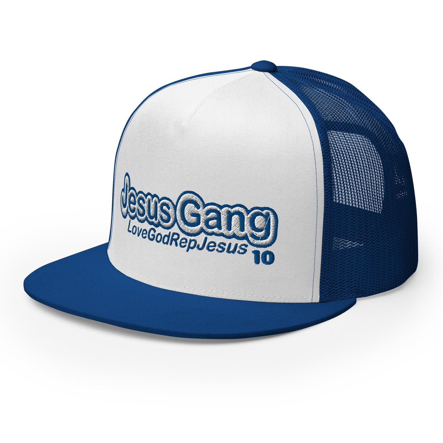 Love God Rep Jesus on 10 Blu T-Hat