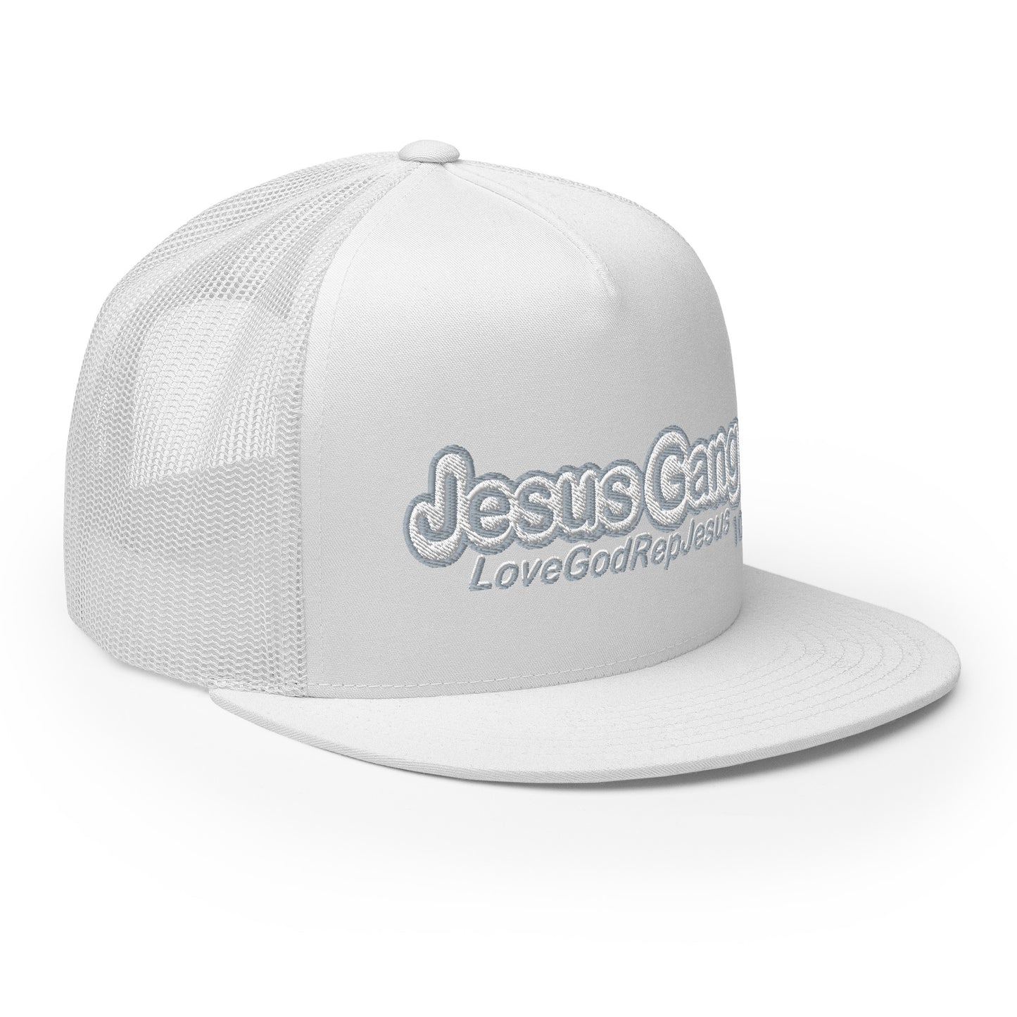 Love God Rep Jesus on 10 WHT/ GRY T-Hat