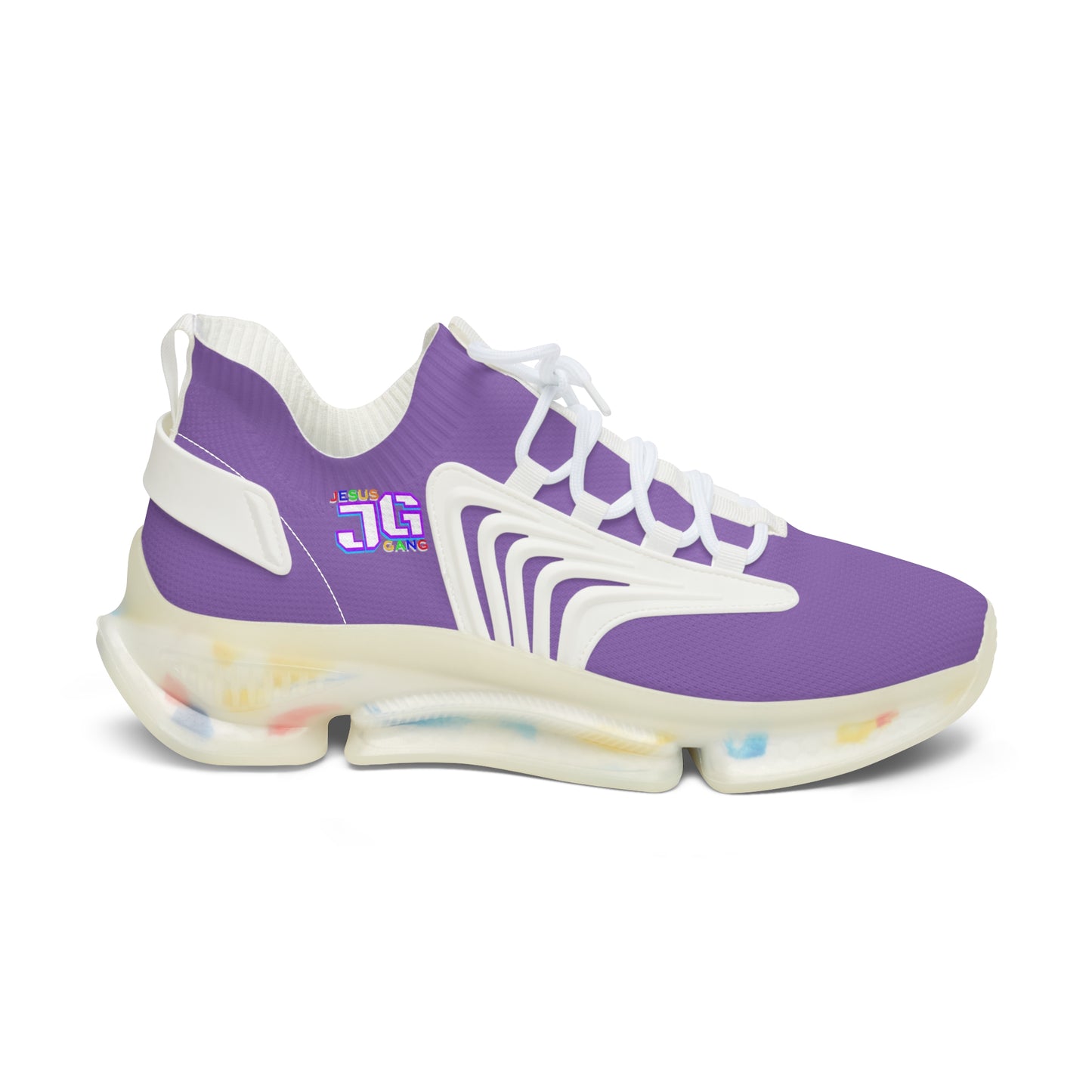 Jesus Gang Army of Lord Royal Purp Women's Mesh Sneakers