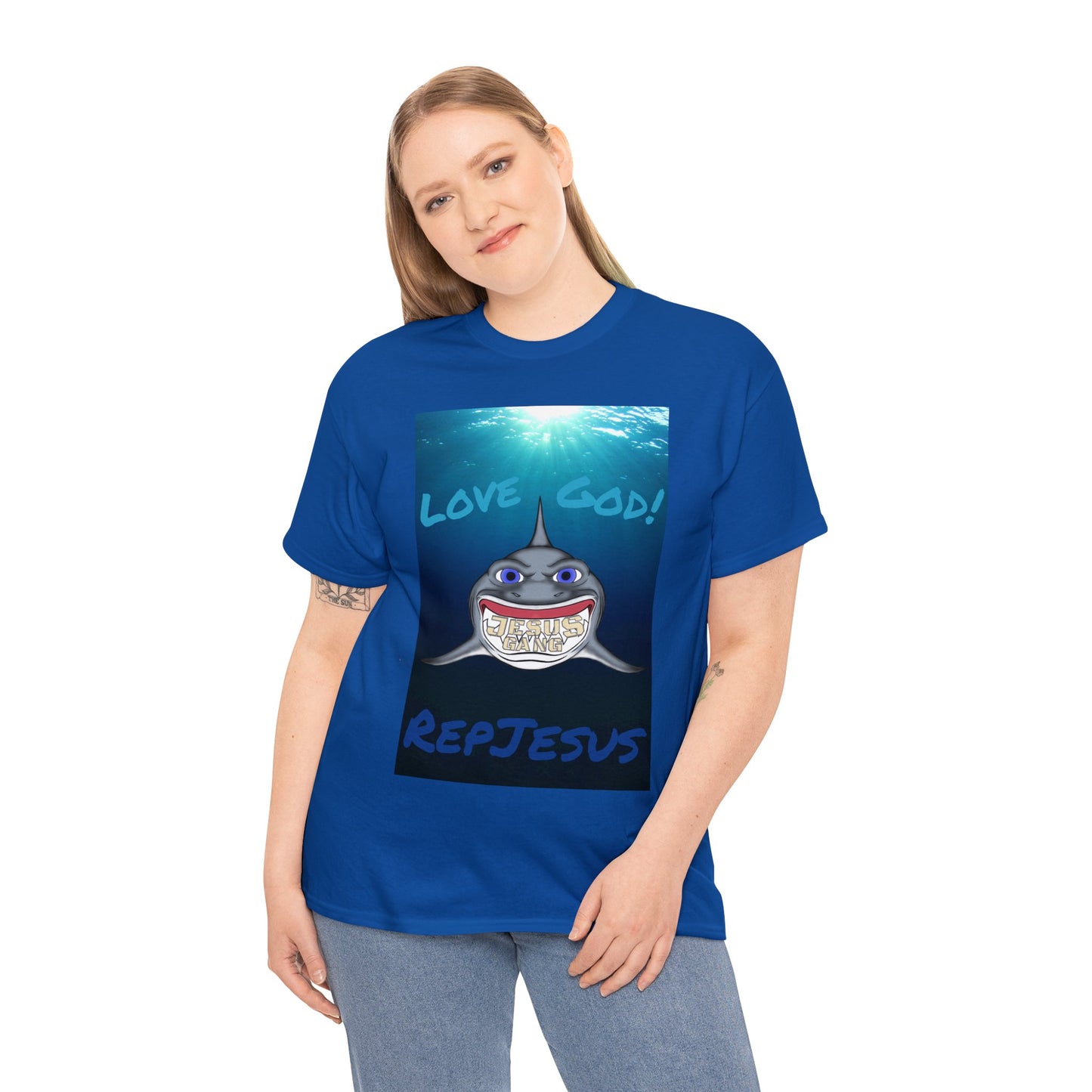 JESUS BIG Shark Gang CLASSIC version multi-color Tee