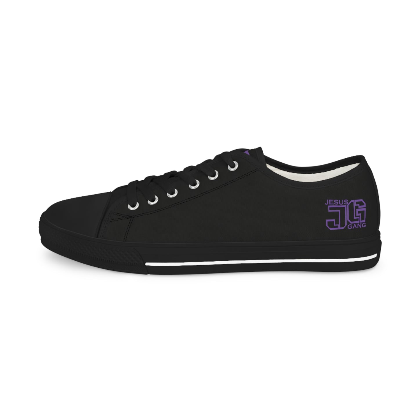 Gang of the Lord, Low Top, Jesus Gang Sneakers. PURP/BLK