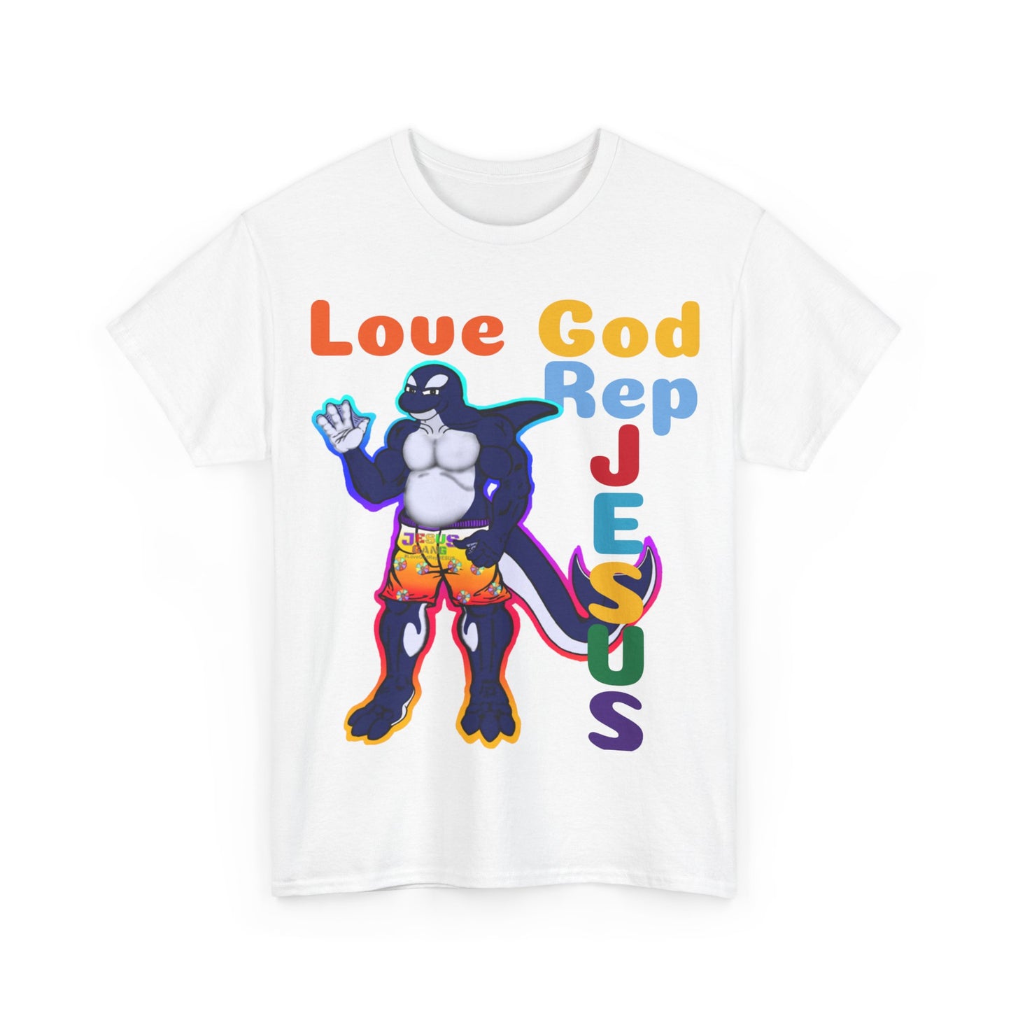 Love God Rep Jesus Buff Orca Tee