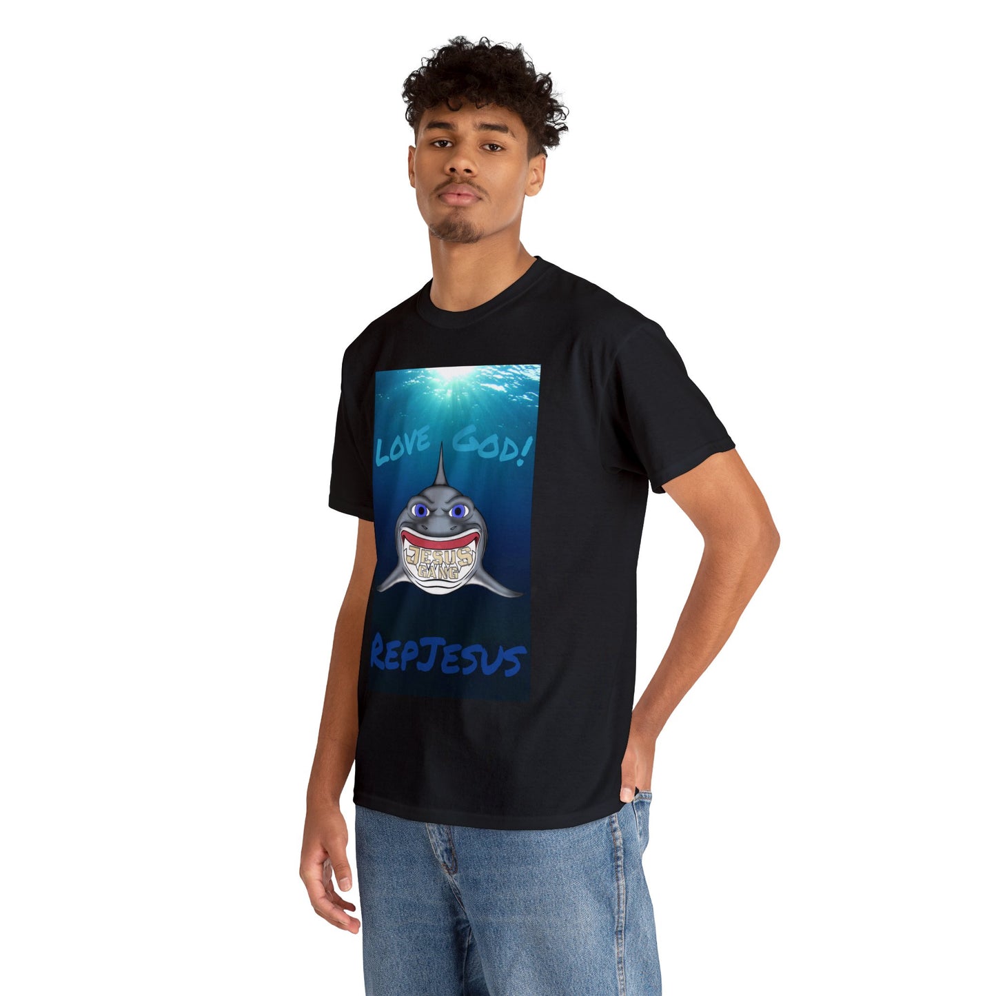 JESUS BIG Shark Gang CLASSIC version multi-color Tee