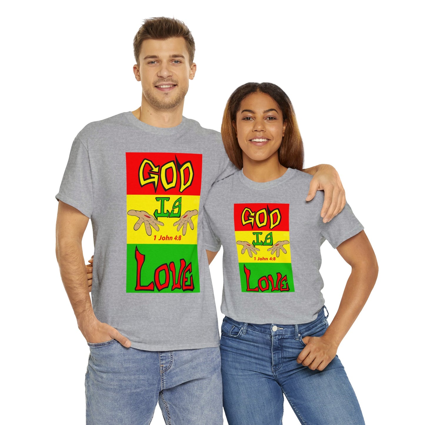 God is Love Reggae BLK t-shirt By The M.O.G (small print)