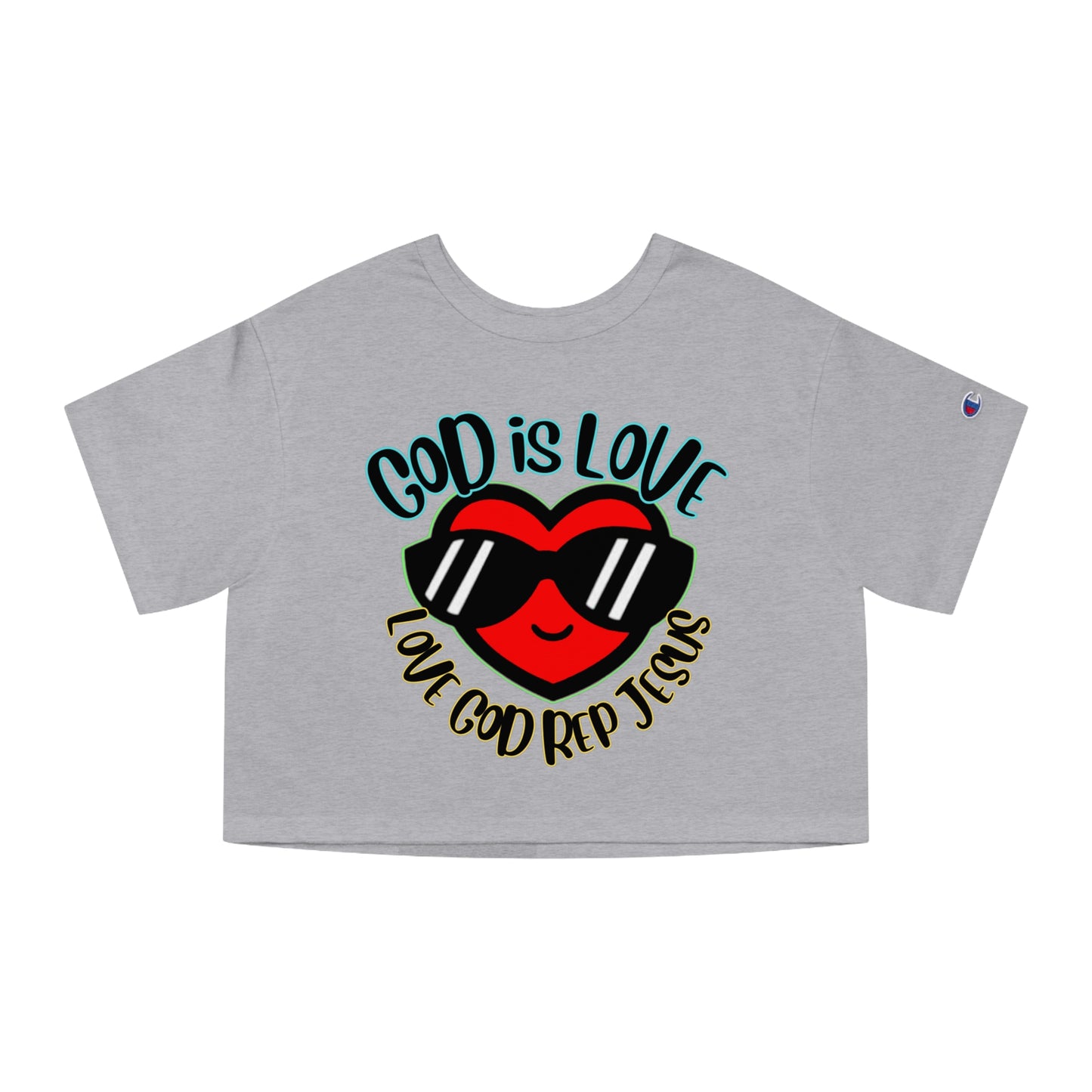 Love God Rep Jesus with your Heart V2. crop top tee