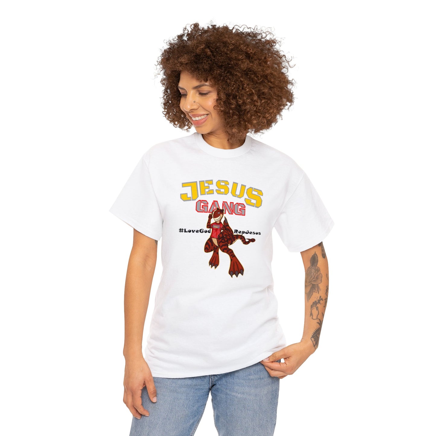 Jesus Gang Dino big kids CLASSIC version multi-color Tee