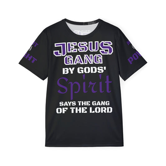 JESUS GANG /DEEP PURPLE SPIRIT (Not by Might, Nor by Power, says the Gang) Workout Jersey