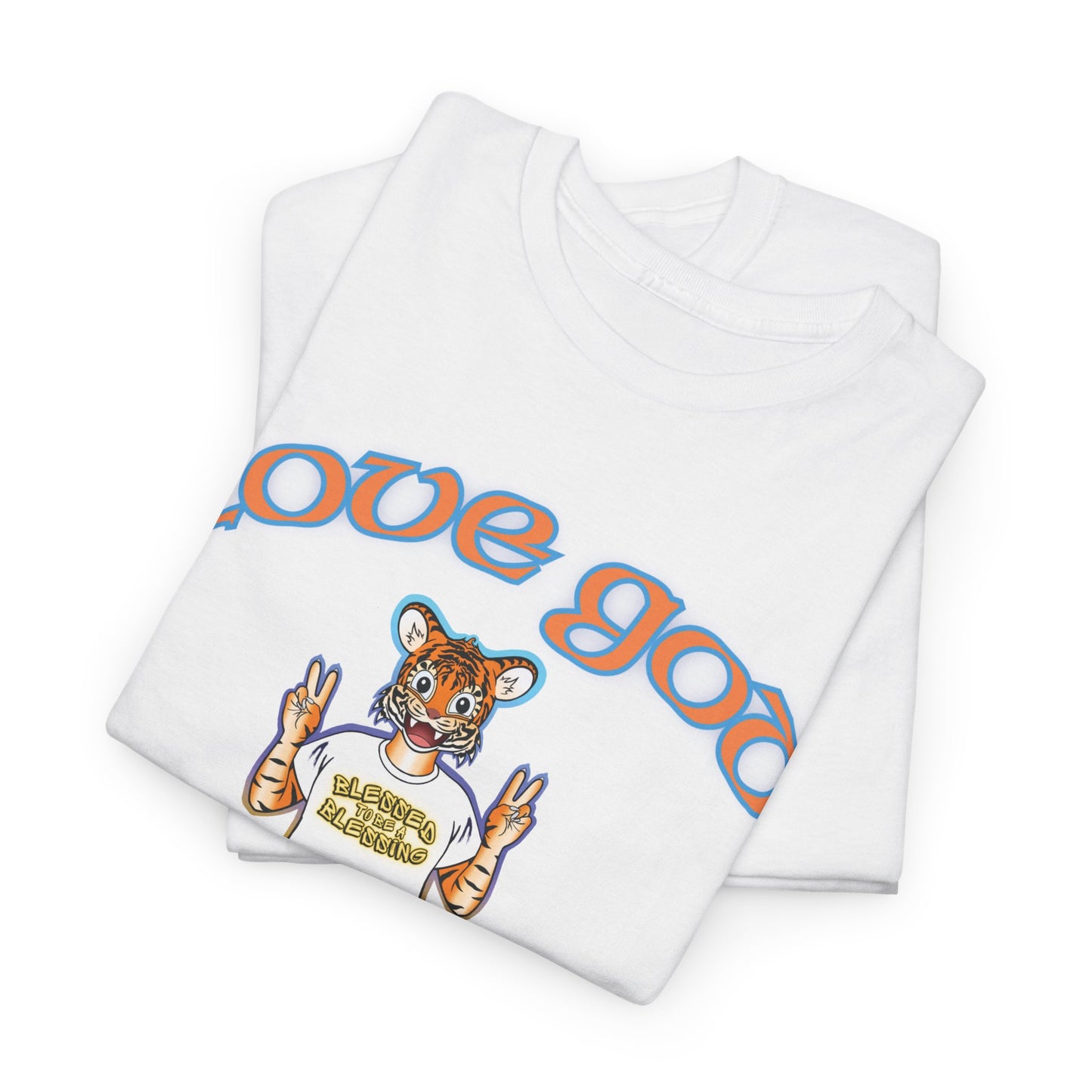 Love God Rep Jesus Happy Tiger Tee