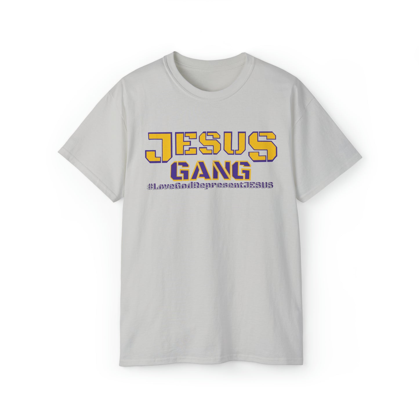 Jesus Gang Army of the Lord multi- color *Ultra Cotton*Tee (Royal Purp & Gold)