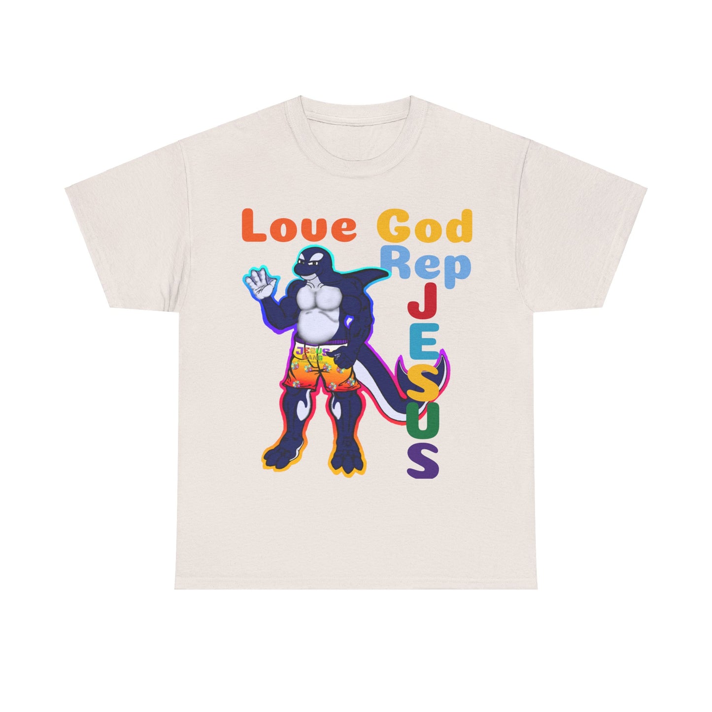 Love God Rep Jesus Buff Orca Tee