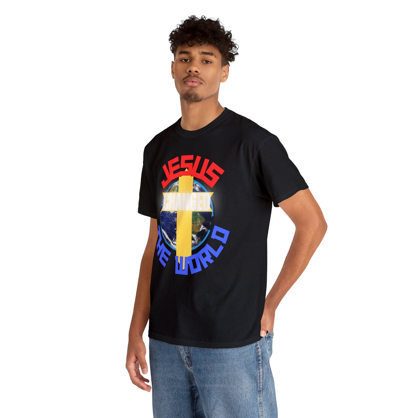 Jesus Changed The World, Heavy Cotton Tees.