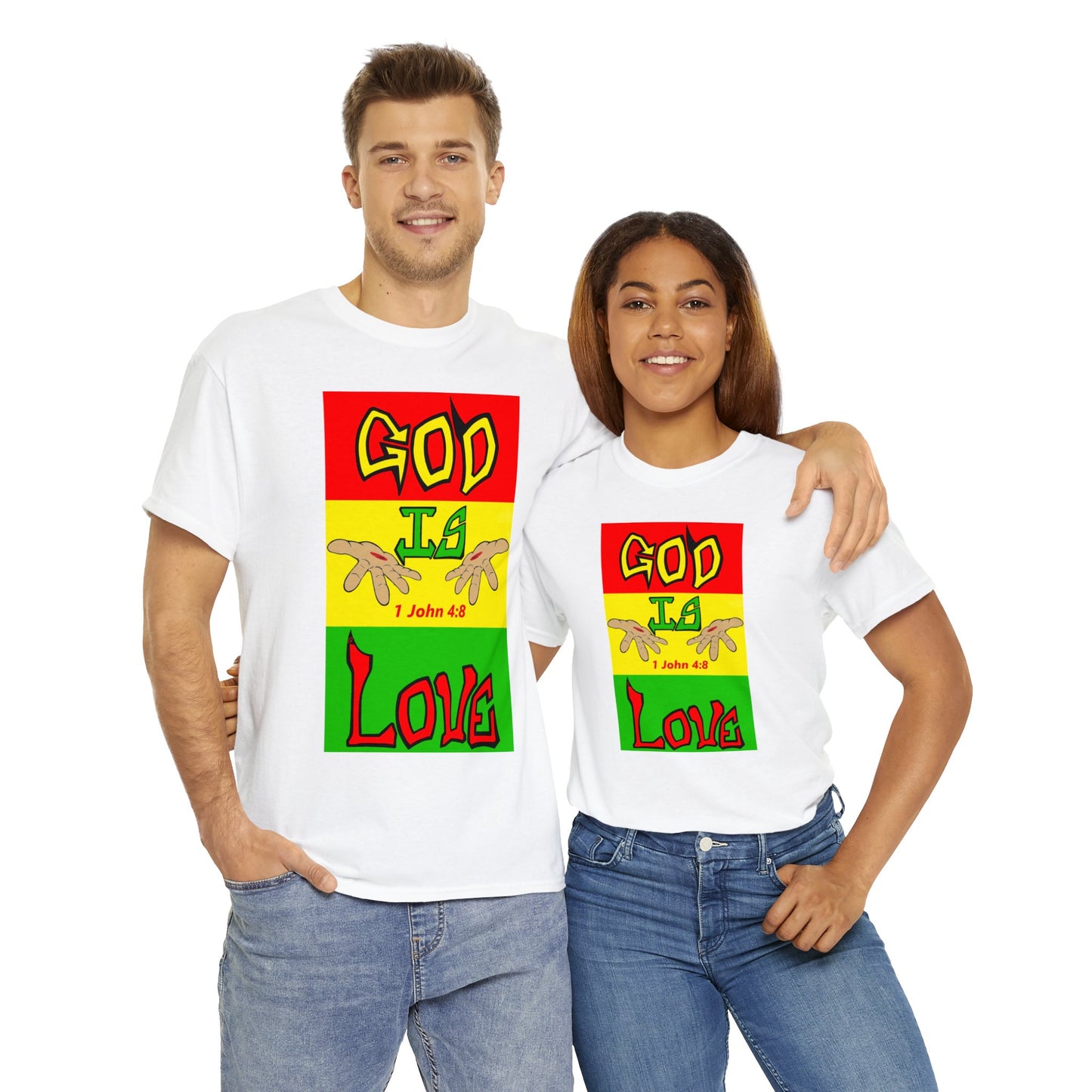 God is Love Reggae BLK t-shirt By The M.O.G (small print)