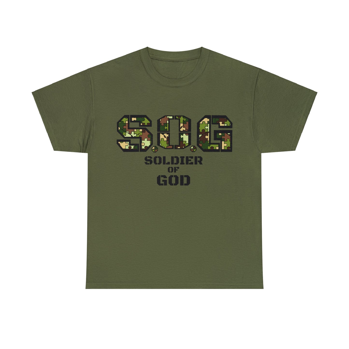 S.o.G Soldier of God Camo version multi color Heavy Cotton Tee