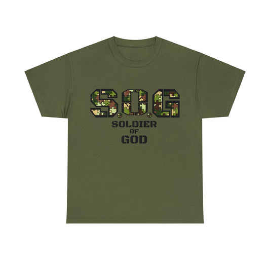 S.o.G Soldier of God Camo version multi color Heavy Cotton Tee