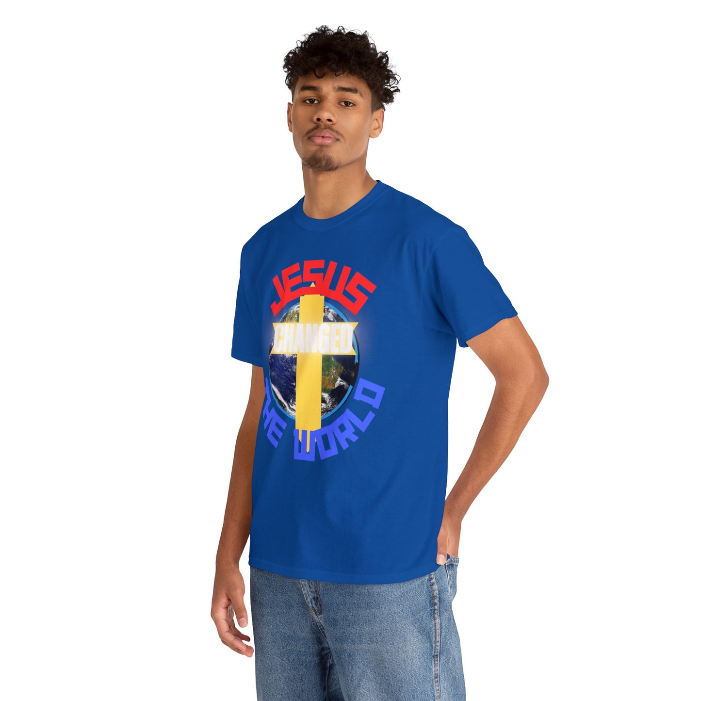 Jesus Changed The World, Heavy Cotton Tees.