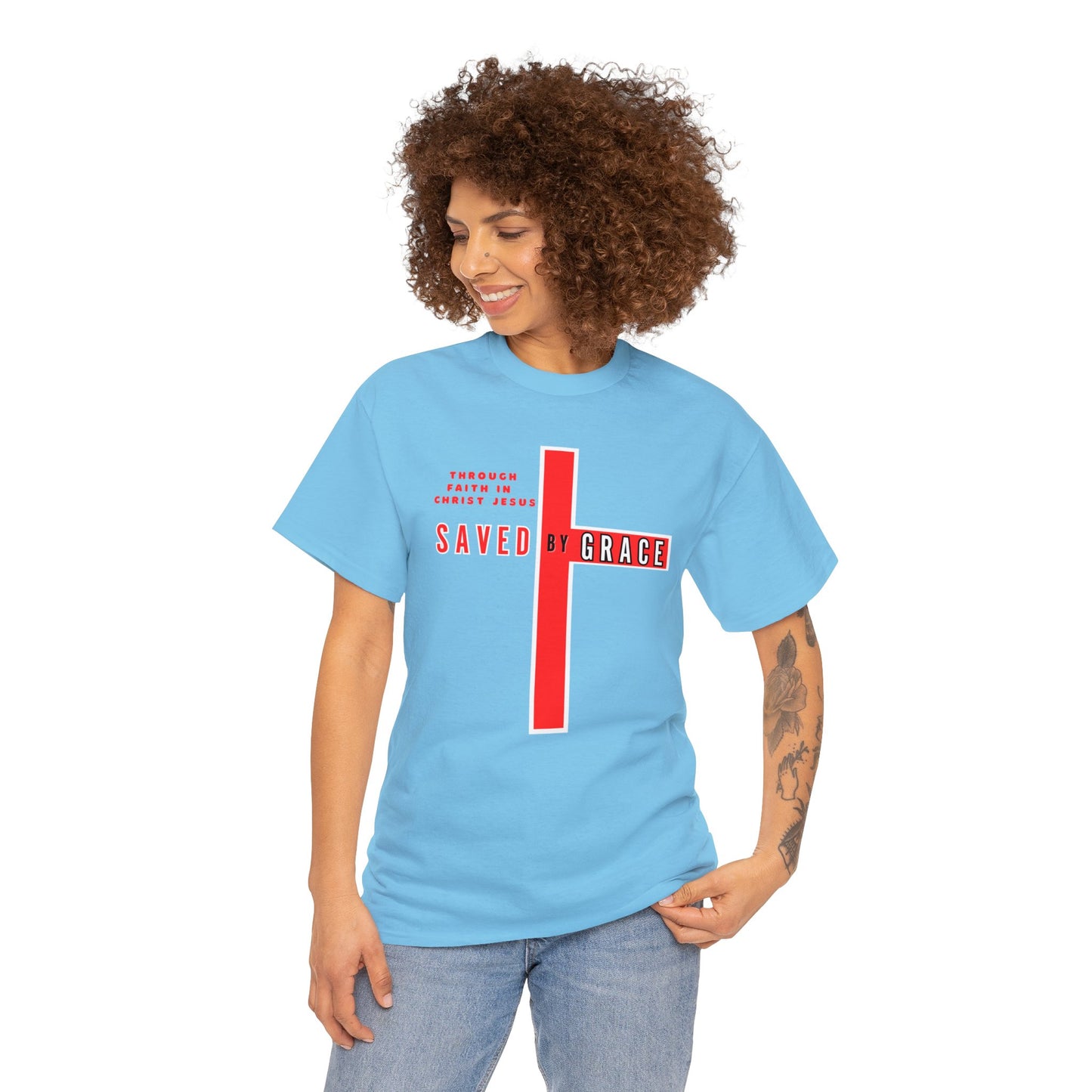 SAVED BY GRACE Heavy Cotton Tee