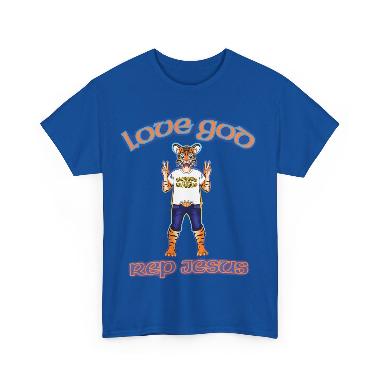 Love God Rep Jesus Happy Tiger Tee