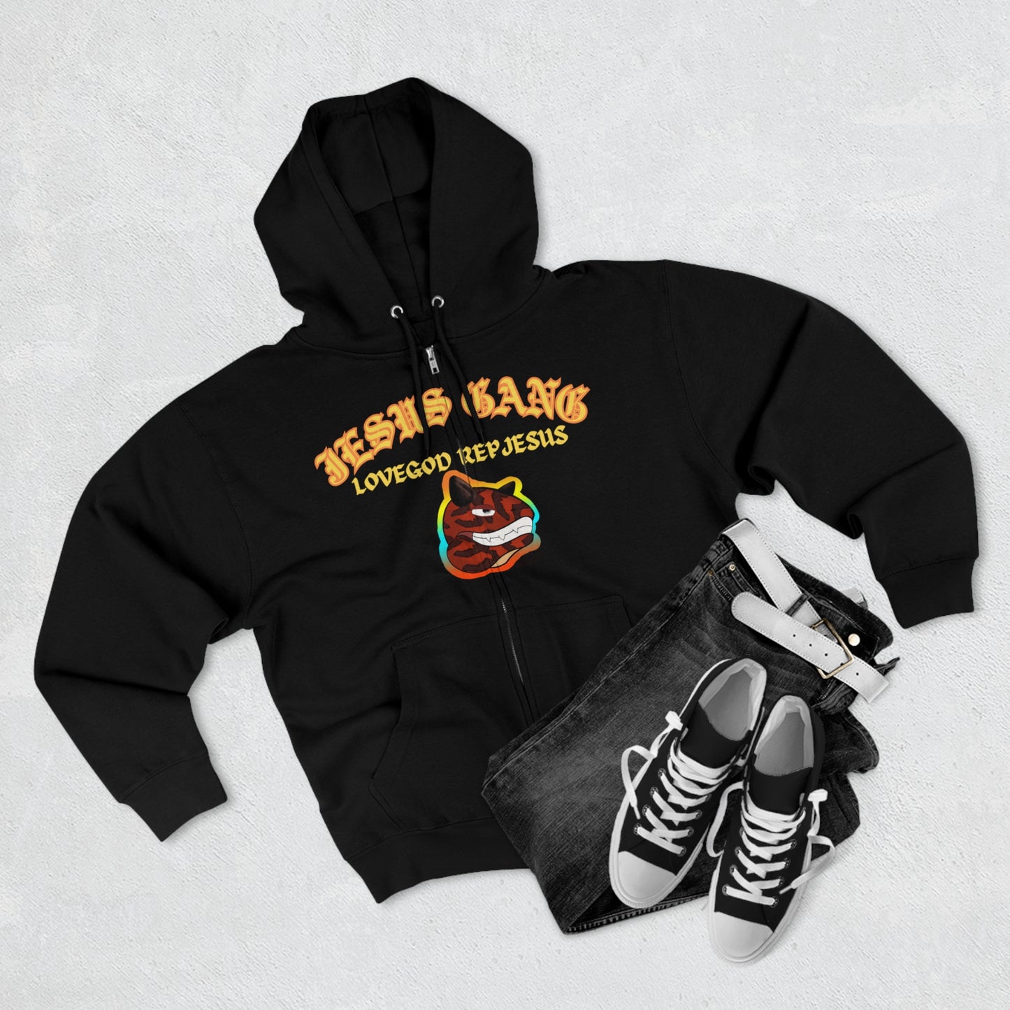 Jesus Gang (Big Kid Carno) Premium Full Zip Hoodie